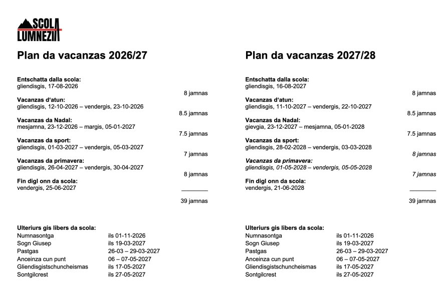 plan da vacanzas